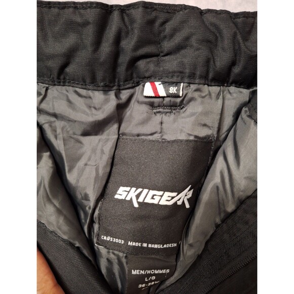 SkiGear Mens Insulated Cargo Ski  Pants Sz Large Black Weatherproof Outdoors - Picture 8 of 14